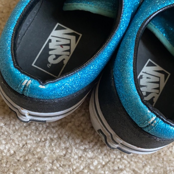 Vans w/ blue & black glitter - Picture 9 of 10